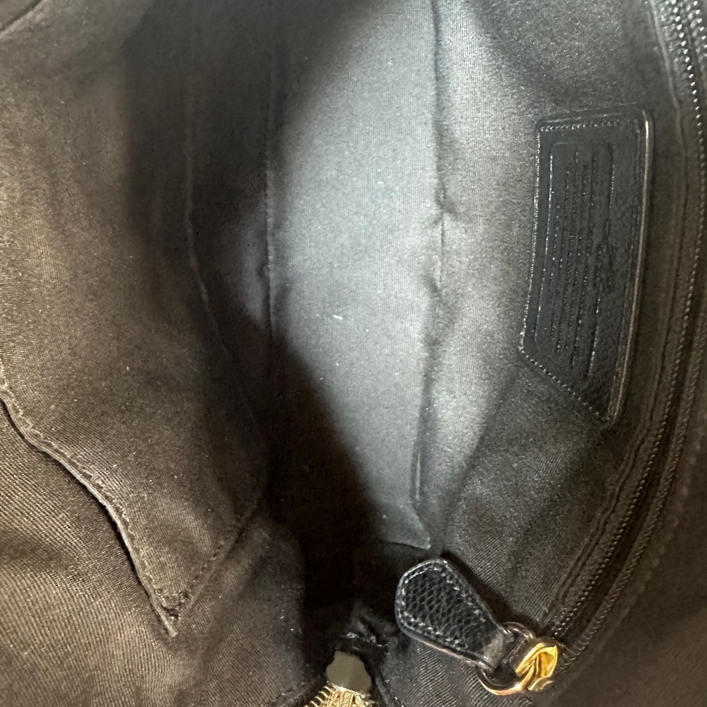Coach Mini Dome Leather
Crossbody Satchel Bag in Black with Gold Accents - Picture 10 of 13